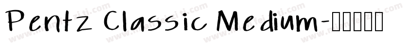 Pentz Classic Medium字体转换